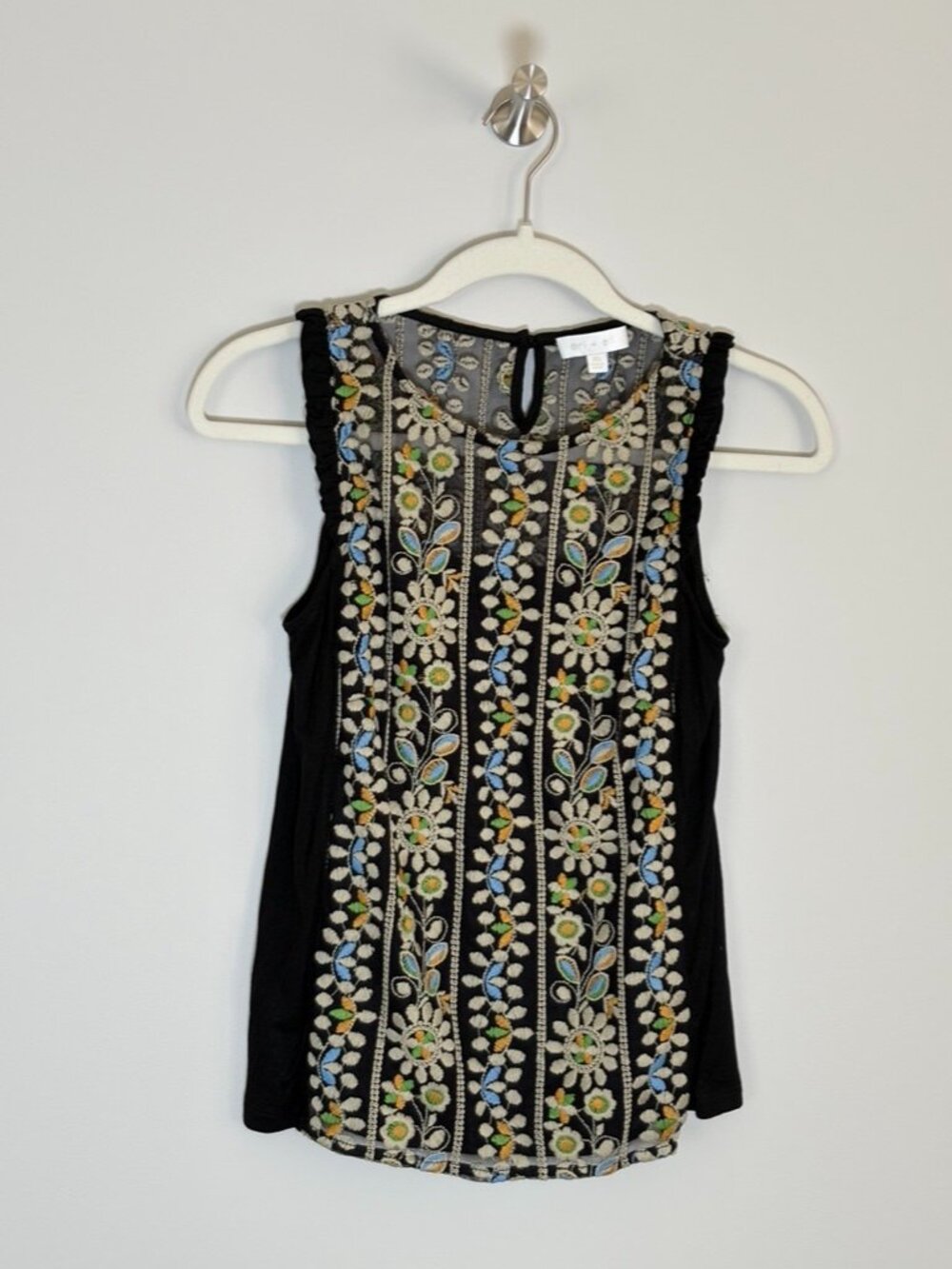 Anthropologie Eri + Ali Haley Embroidered Top (XS)